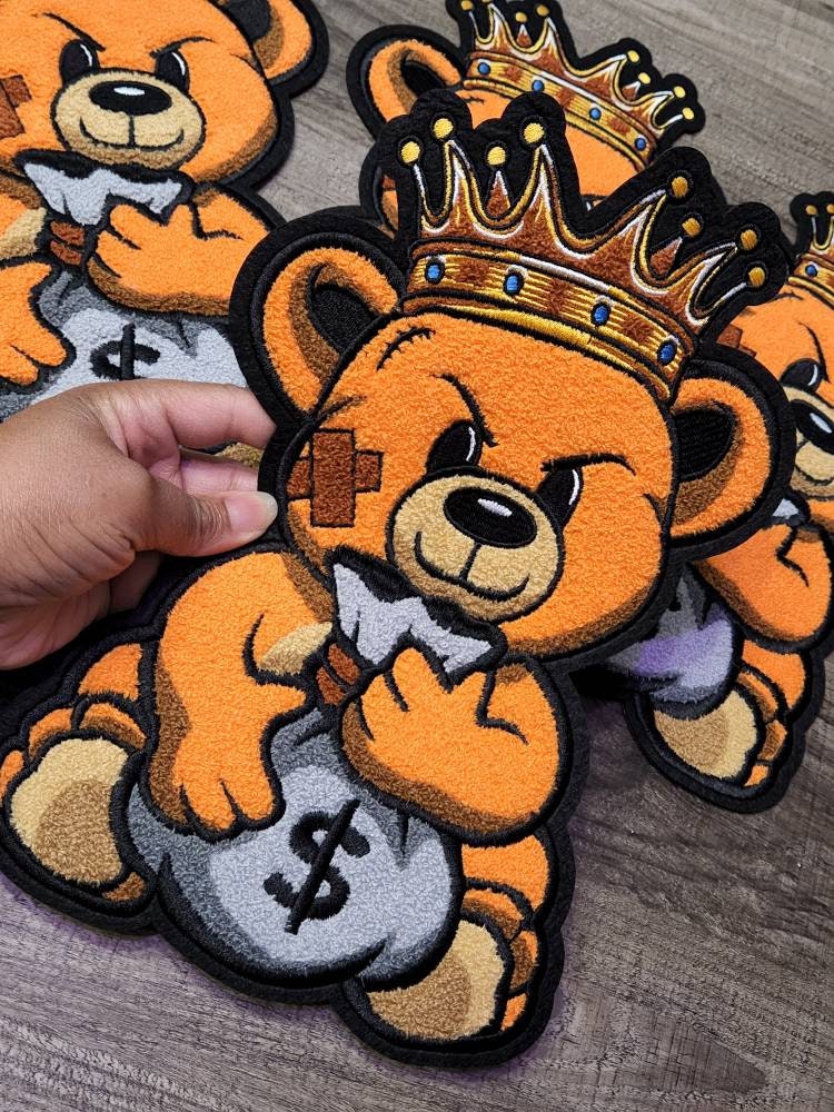 2-piece Patch Set Camo DOPE Bear With Gold Teeth Patch -  Hong