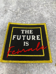 New "The Future is Female" 3"x3" Iron-On Patch, Embroidered Patch for Hats; Applique for Clothing & Accessories, Morale Badge, Feminist Gift