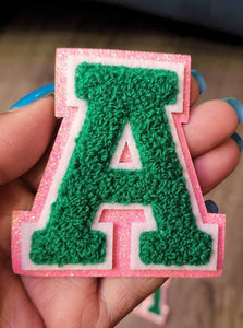 Chenille Letter Patch Self Adhesive Letter Patches Stick on Chenille Patch  Sticker Chenille Patches Varsity Letter Patch Small DIY Gift 