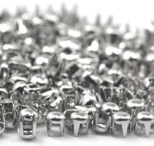 Bulk: Sparkling Crystal "GOLD CUP" Rivets + Pins,(5oz JAR) for Pearl Setting Machine, Clothing Decoration, Great For Denim, Fabric, Shoes