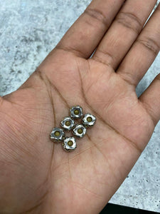 Bulk: Sparkling Crystal "Rhinestone" Rivets + Pins,(6oz JAR) for Pearl Setting Machine, Clothing Decoration, Great For Denim, Fabric, Shoes