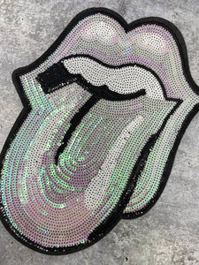 Letters Design Big Size Clothing Brand Logo Sequin Patches