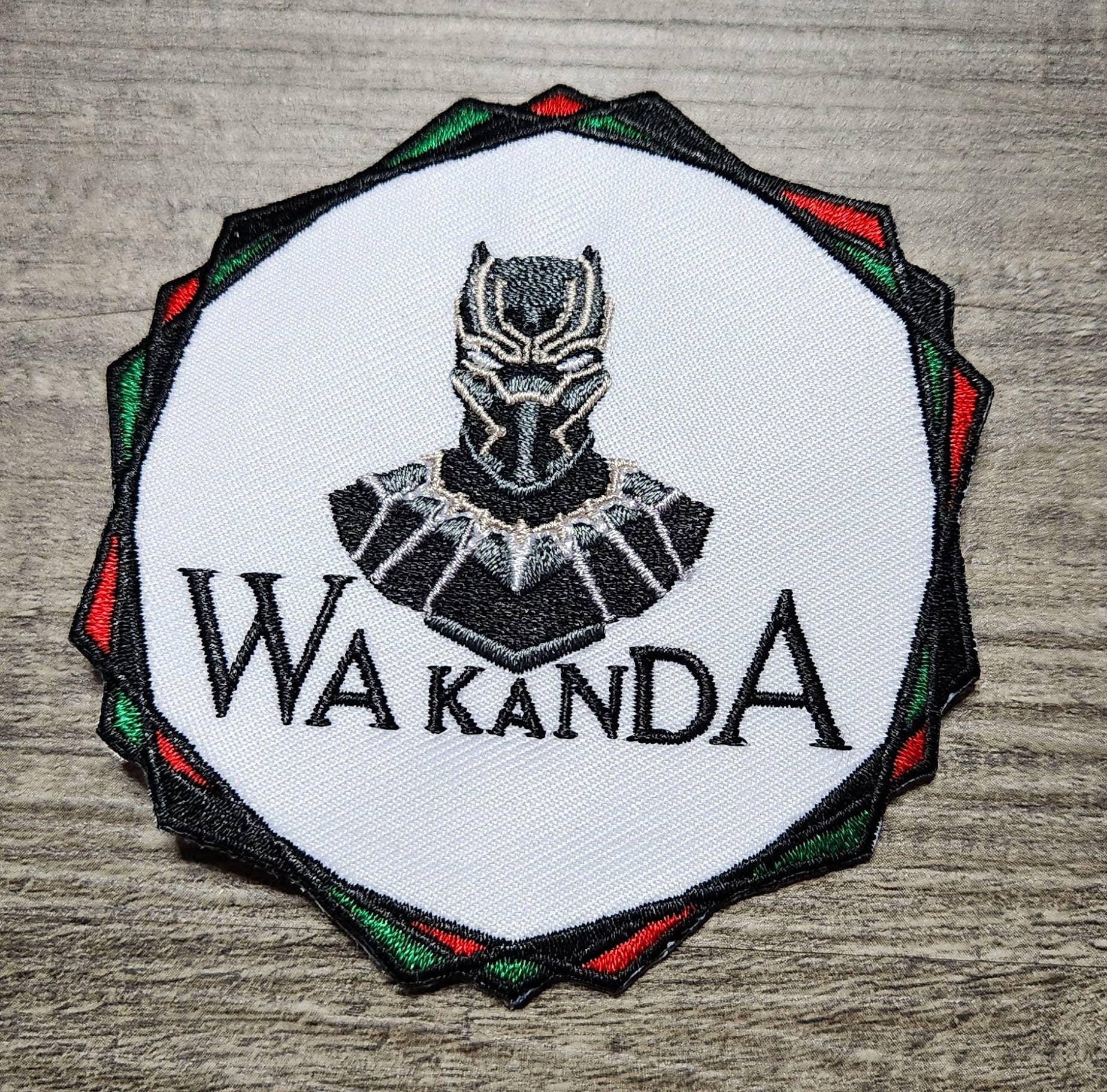 Wakanda Assorted 6-pc, Limited Edition Set, "Wakanda Forever" Iron-On Patches, Patch Grab Bag, Patches for Black Panther Fans, Movie Wear