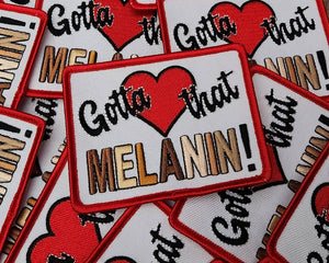 Super Cute, 1-pc,"Gotta Love that Melanin" Popular Patch, Size 3.25"x2.5" Iron-on Patch, Melanin Magic Patch, Patch for Jackets, DIY Project