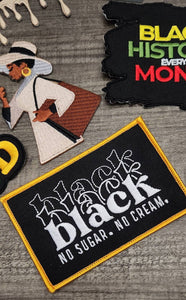 Celebrate Black Excellence: 11-Piece Black History Embroidered Patch & Enamel Pin Bundle; 10 Iron-on Embroidered Patches and 1 Enamel Pin