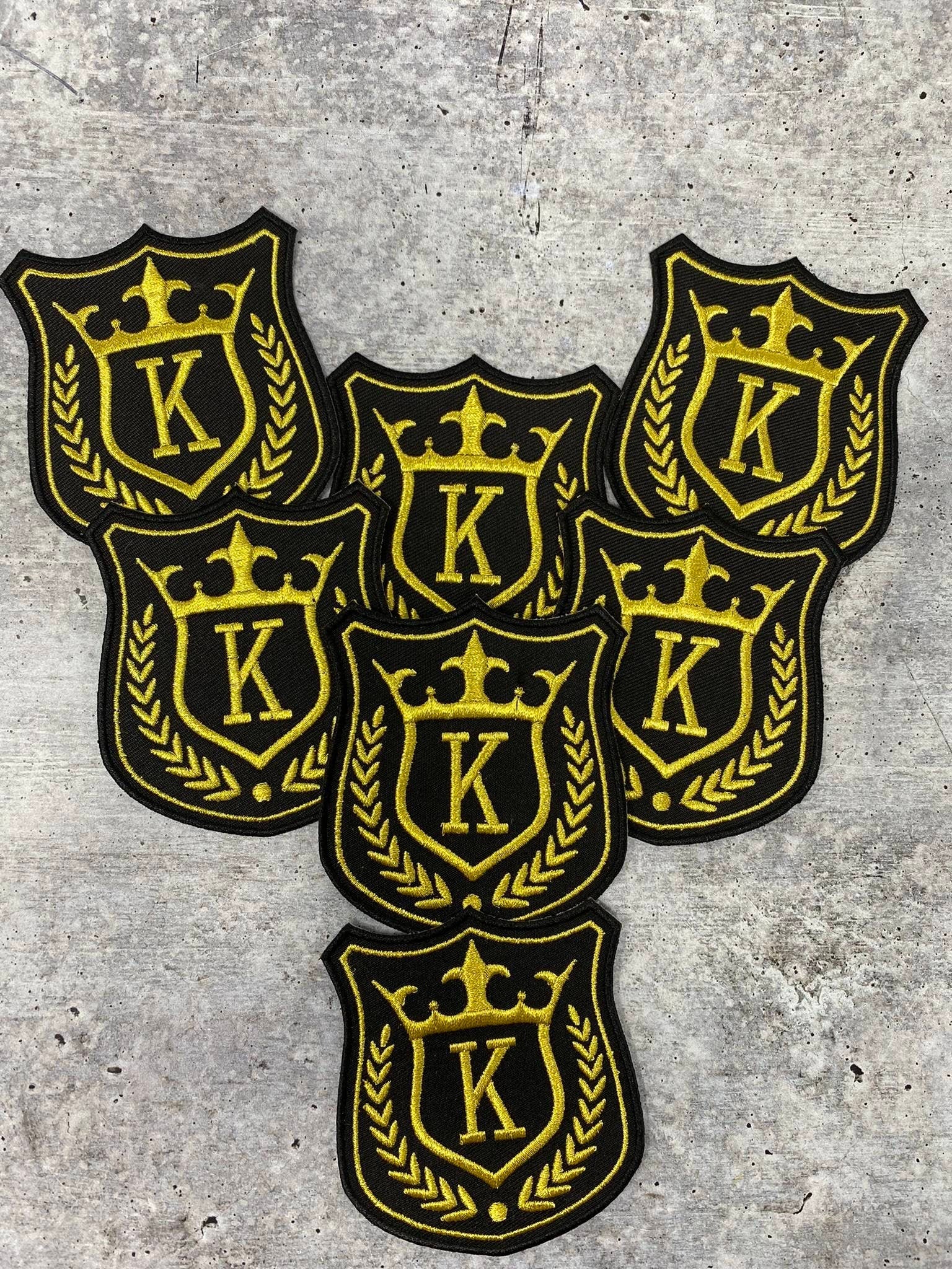 Iron on Embroidered Letters Gold Patch Embroidery Applique Letters Craft  Supplies Diy Machine Embroidery Craft Supplies Monogram Badge Kid -   Denmark