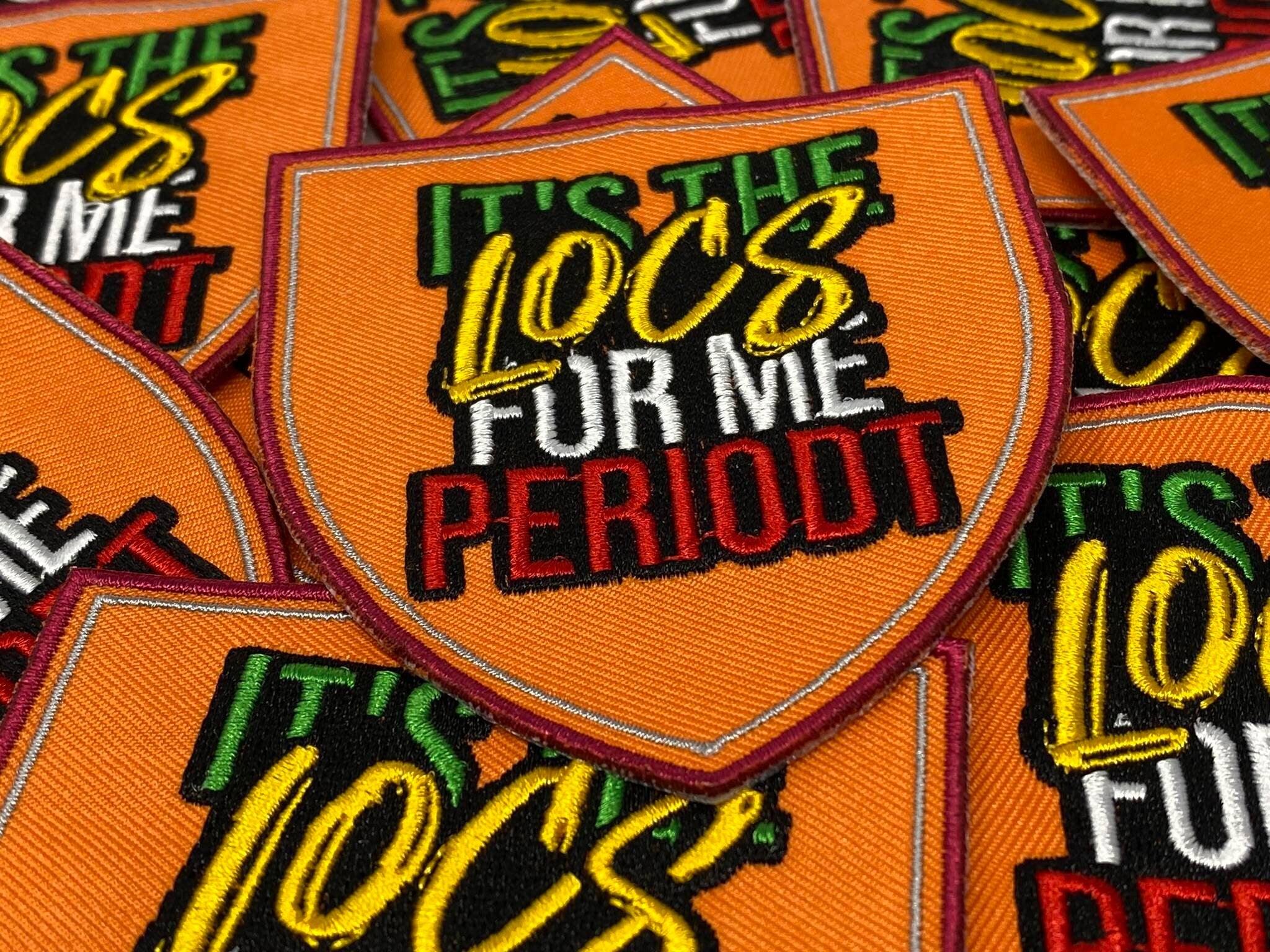 NEW ARRIVAL, 1-pc, It's the Locs for Me, Periodt!" 3.5" Embroidered Patch - Natural Hair Pride, Afrocentric Accessory, Jacket or Hat Patch